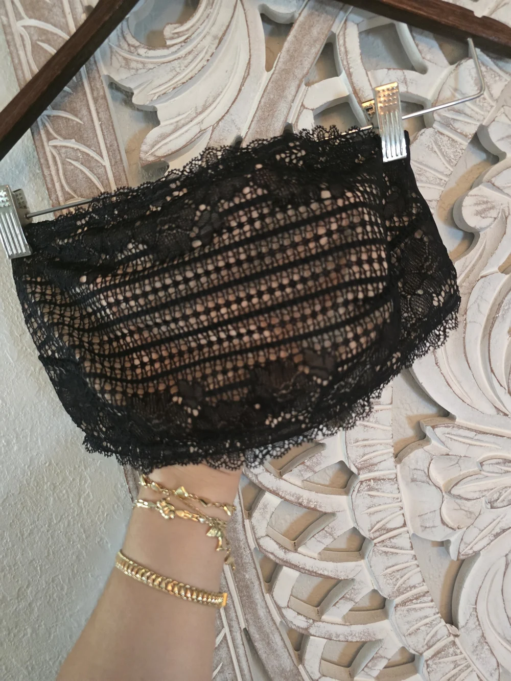 Free People Olive Lace Crochet Bandeau Bralette